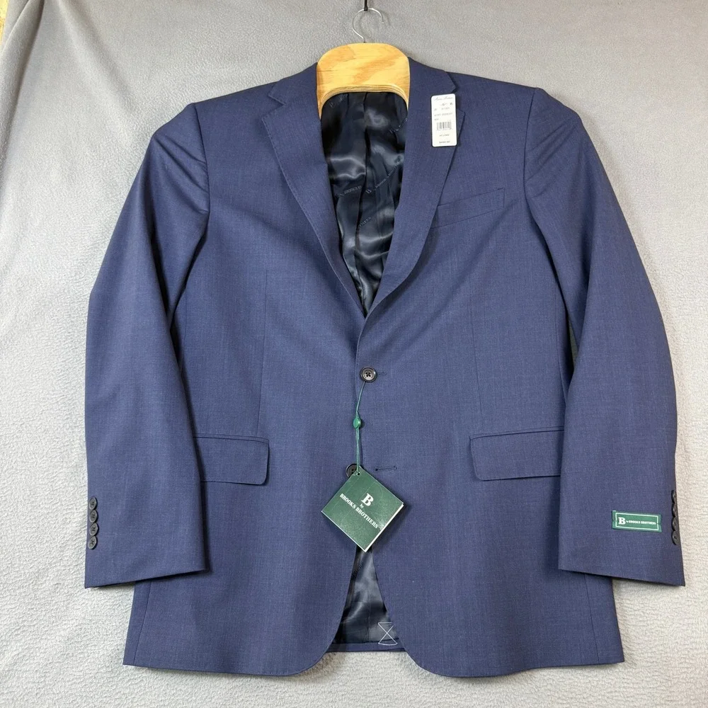 B by Brooks Brothers Mens Blue Performance Blazer Sport Coat 42 Long NWT